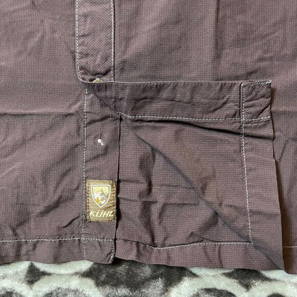 Kuhl Outdoor Performance Button Up Mens Small Lightweight Ripstop Nylon Stealth - Picture 5 of 10
